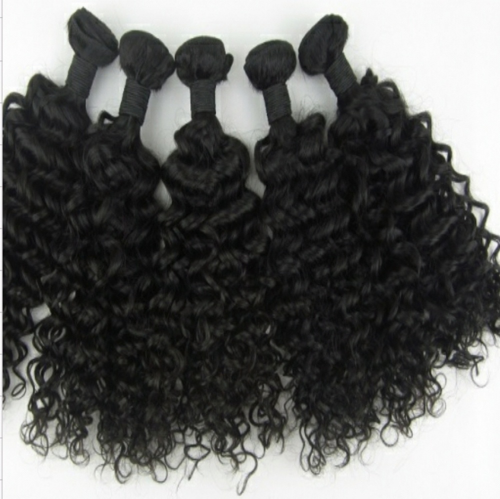 Luxurious, curly human hair bundles